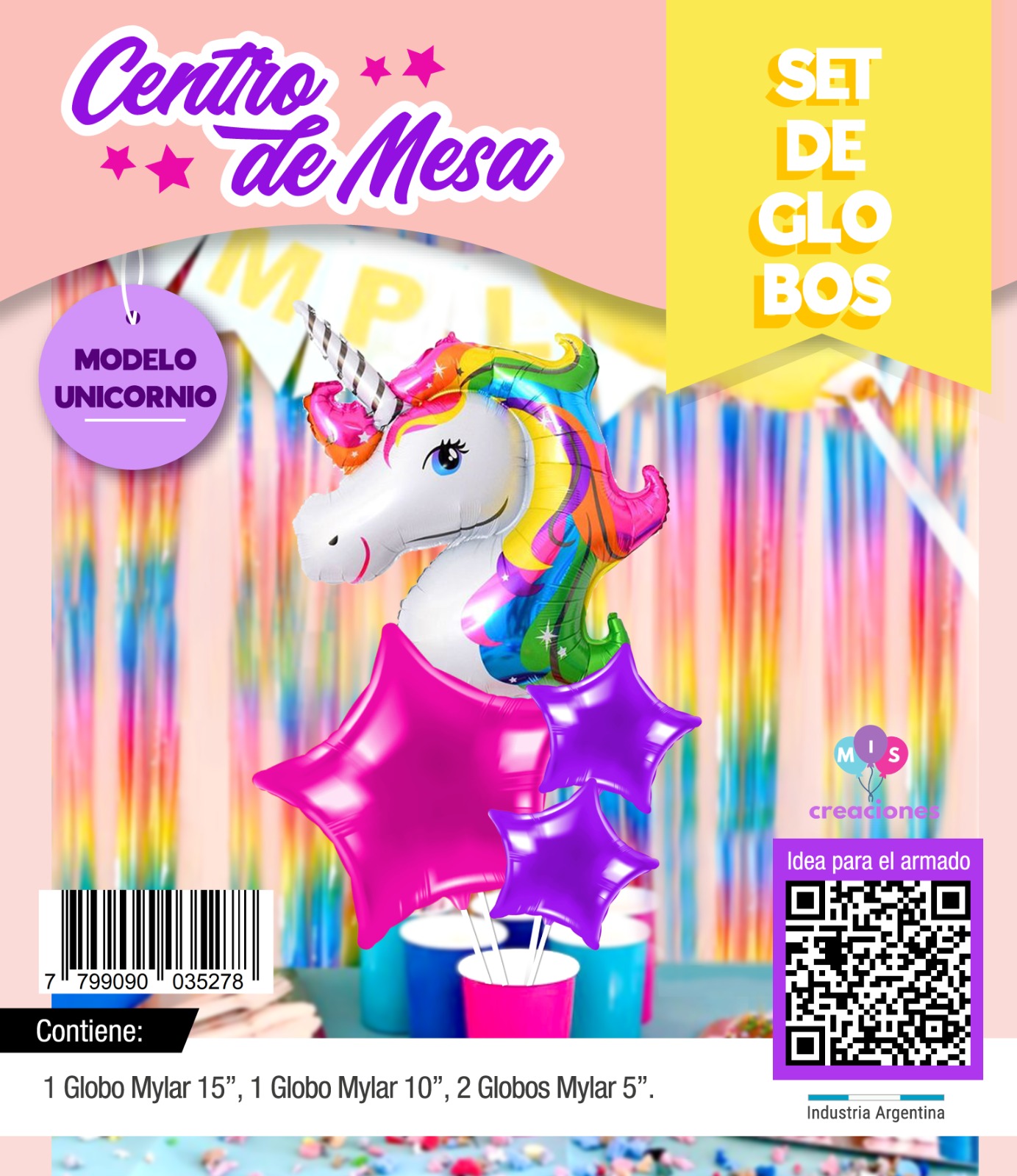 set-centro-de-mesa-unicornio